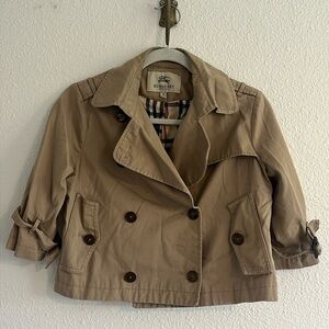 Children’s Burberry short lined pea coat - Sz S